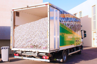 Shred-Truck full and ready for off-loading...